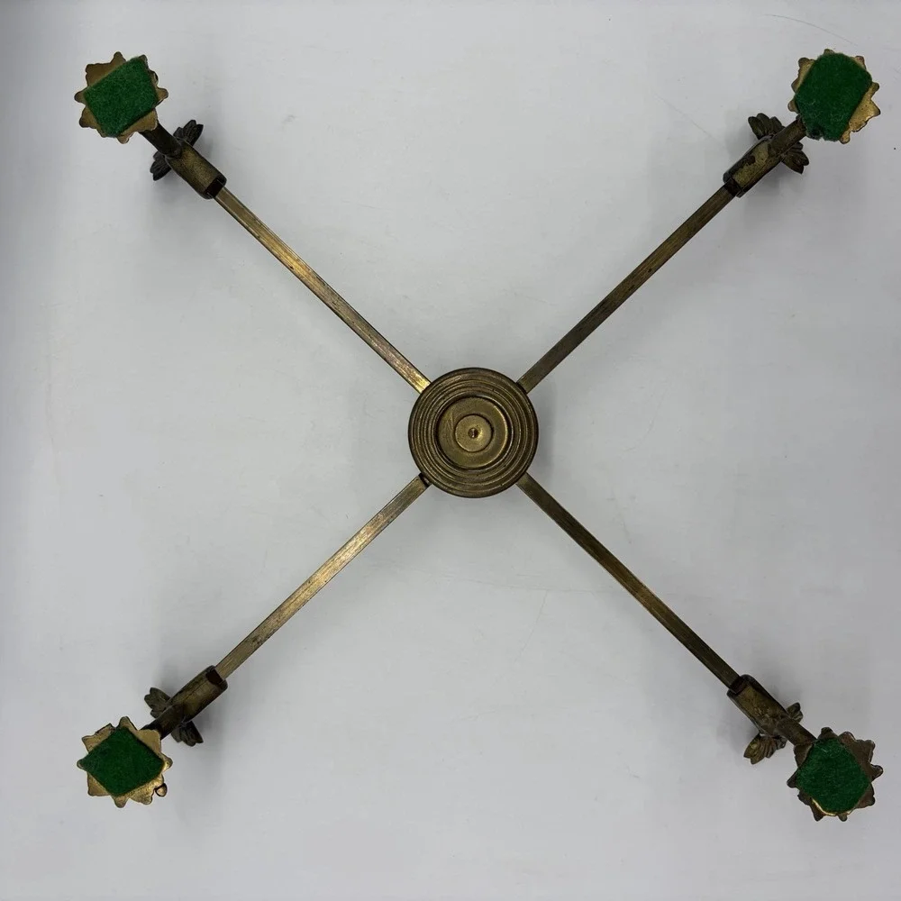 Vintage Regency Style‎ Brass Trivet Stand Adjustable Footed Hot Plate Sideboard